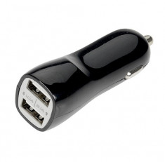 Incarcator adaptor auto 2x USB - 2100mAh + 1000mAh foto