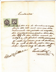 Document fiscal superb limba romana,12+1 Krajczar,1869,Targu Lapus Maramures 1 foto