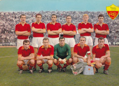 Foto veche fotbal-echipa AS ROMA (anul 1964-dimensiuni 15x10.5 cm) foto