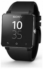 Sony SmartWatch 2 SW2 corp aluminiu negru - Bratara Piele Neagra foto