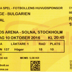 Bilet meci fotbal SUEDIA - BULGARIA 10.10.2016