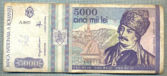 A1506 BANCNOTA-ROMANIA- 5000 LEI-1993-SERIA 0017-AVRAM IANCU-starea care se vede foto