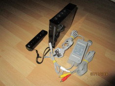 Consola Nintendo Wii Black Modata + Stick USB 16Gb cu jocuri. foto