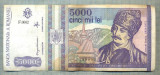 A1509 BANCNOTA-ROMANIA- 5000 LEI-1993-SERIA 0002-AVRAM IANCU-starea care se vede