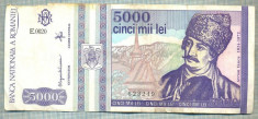 A1517 BANCNOTA-ROMANIA- 5000 LEI-1993-SERIA 0020-AVRAM IANCU-starea care se vede foto