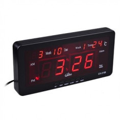 Ceas digital led alarma negru Caixing CX-2158 foto