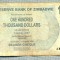 A1541 BANCNOTA-ZIMBABWE- 100 000 -2007-SERIA 1783967-starea care se vede