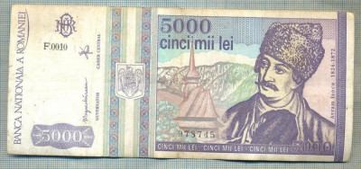 A1520 BANCNOTA-ROMANIA- 5000 LEI-1993-SERIA 0010-AVRAM IANCU-starea care se vede foto