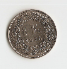 ELVETIA -1 FRANC 1968 aUNC foto