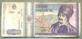 A1510 BANCNOTA-ROMANIA- 5000 LEI-1993-SERIA 0018-AVRAM IANCU-starea care se vede