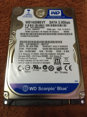 HDD laptop - Hard disc WD 160GB (WD1600BEVT) - stare perfecta 7 ore functionare foto