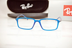 Rama de ochelari de vedere Ray Ban RB 7019 5242 Lite Force albastru transparent foto
