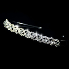 Diadema / cordeluta / tiara mireasa cu cristale tip Swarovski foto