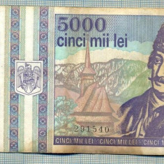 A1505 BANCNOTA-ROMANIA- 5000 LEI-1993-SERIA 0006-AVRAM IANCU-starea care se vede