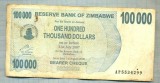 A1538 BANCNOTA-ZIMBABWE- 100 000 DOLLARS -2006-SERIA 5534299-starea care se vede