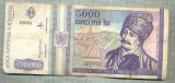 A1515 BANCNOTA-ROMANIA- 5000 LEI-1993-SERIA 0014-AVRAM IANCU-starea care se vede