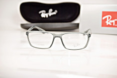 Rama de ochelari de vedere Ray Ban RB 7018 5244 gri transparent lucios foto
