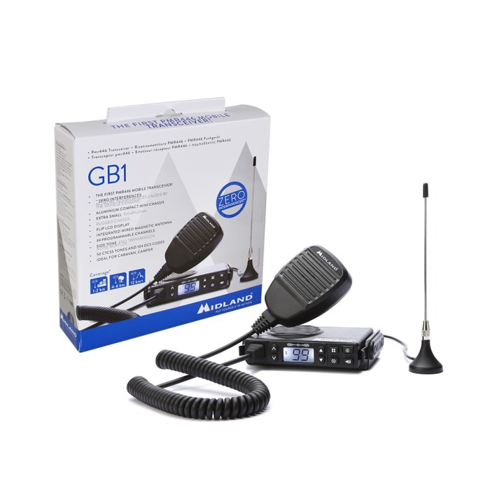 Resigilat : Statie radio PMR mobila Midland GB1 cu antena magnetica inclusa cod C1 foto mare Resigilat : Statie radio PMR mobila Midland GB1 cu antena magnetica inclusa cod C1 foto mare