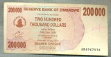 A1551 BANCNOTA-ZIMBABWE- 200 000 -2007-SERIA 4967078-starea care se vede