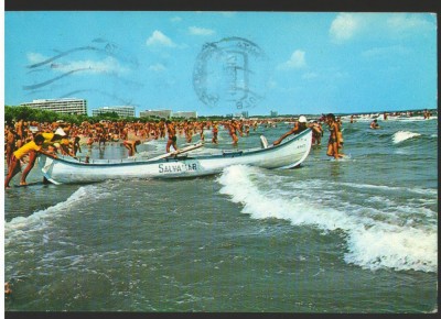 CPI (B7757) CARTE POSTALA - MAMAIA. PLAJA, BARCA SALVAMAR foto