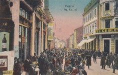 CRAIOVA , STRADA UNIREI , HOTEL GEBLESCU , CIRCULATA 1921 foto