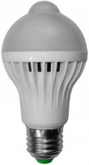 Bec Cu LED, 5W, Dulie E27, Cu Senzor PIR (De Miscare) - Lumina Alb/Rece/58562 foto