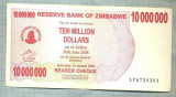 A1594 BANCNOTA-ZIMBABWE-10 000 000 DOLLARS-2008-SERIA6730301-starea care se vede
