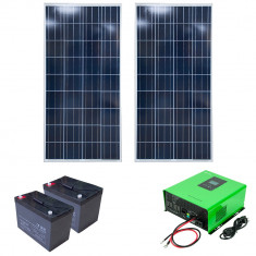 Aproape nou: Kit solar fotovoltaic hibrid PNI 2000VA/1000W, Invertor 2000VA, 2 pano foto