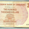 A1564 BANCNOTA-ZIMBABWE- 200 000 -2007-SERIA 5538372-starea care se vede