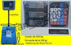 Cantar electronic cu platforma 350kg, marime 40 x 50 cm foto