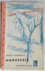 MIRON SCOROBETE - MANUSCRIS (VERSURI volum de debut EPL 1962/pref. NINA CASSIAN) foto