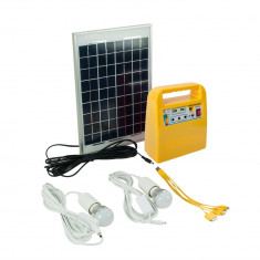 Aproape nou: Panou solar fotovoltaic PNI SUN02 Galben kit cu acumulator 12V, USB/Ra foto