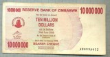 A1589 BANCNOTA-ZIMBABWE-10 000 000 DOLLARS-2008-SERIA0996612-starea care se vede