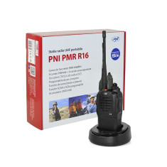Aproape nou: Statie radio UHF portabila PNI PMR R16 incarcator si acumulator 2300 m foto