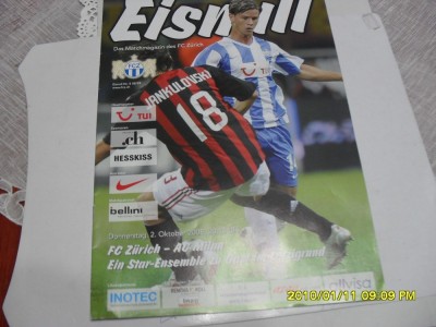 program FC Zurich - AC Milan foto