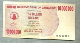 A1592 BANCNOTA-ZIMBABWE-10 000 000 DOLLARS-2008-SERIA2222310-starea care se vede