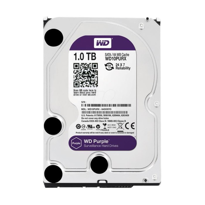 Aproape nou: Hard Disk intern Western Digital WD10PURX HDD 1TB Purple CCTV foto mare Aproape nou: Hard Disk intern Western Digital WD10PURX HDD 1TB Purple CCTV foto mare