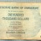 A1653 BANCNOTA-ZIMBABWE- 100 000 DOLLARS -2006-SERIA 4103529-starea care se vede