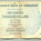 A1661 BANCNOTA-ZIMBABWE- 100 000 DOLLARS -2006-SERIA 0920761-starea care se vede