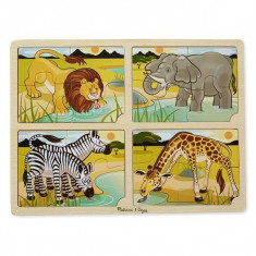 Set 4 puzzle lemn Safari foto