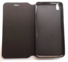 HUSA TOC FLIP COVER CARTE DIN PIELE ECO PENTRU HTC DESIRE 816 NEGRU foto