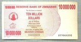 A1703 BANCNOTA-ZIMBABWE-10 000 000 DOLLARS-2008-SERIA9064395-starea care se vede