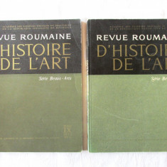 "REVUE ROUMAINE D'HISTOIRE DE L'ART", Tome IX, 1972 No. 1 + No. 2. Ed. ACADEMIEI