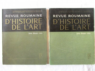 &amp;quot;REVUE ROUMAINE D&amp;#039;HISTOIRE DE L&amp;#039;ART&amp;quot;, Tome IX, 1972 No. 1 + No. 2. Ed. ACADEMIEI foto