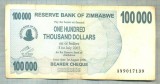 A1658 BANCNOTA-ZIMBABWE- 100 000 DOLLARS -2006-SERIA 9017139-starea care se vede