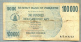 A1650 BANCNOTA-ZIMBABWE- 100 000 DOLLARS -2006-SERIA 7348323-starea care se vede