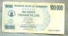 A1666 BANCNOTA-ZIMBABWE- 100 000 DOLLARS -2006-SERIA 4111808-starea care se vede