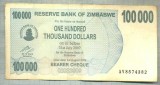 A1610 BANCNOTA-ZIMBABWE- 100 000 DOLLARS -2006-SERIA 8574382-starea care se vede