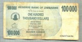 A1659 BANCNOTA-ZIMBABWE- 100 000 DOLLARS -2006-SERIA 6876656-starea care se vede