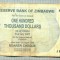 A1659 BANCNOTA-ZIMBABWE- 100 000 DOLLARS -2006-SERIA 6876656-starea care se vede